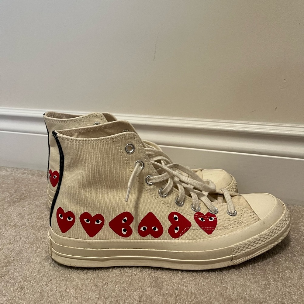 Unisex CONVERSE X CDG PLAY Chuck Taylor '70 High-Top Sneakers Size W10/M8